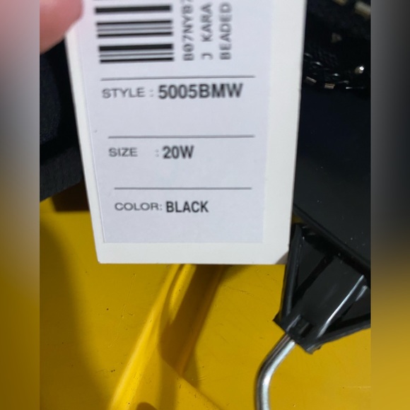 J Kara Women's Petite 3/4 Scallop Beaded Pop Over Gown Size 20W - Picture 8 of 10